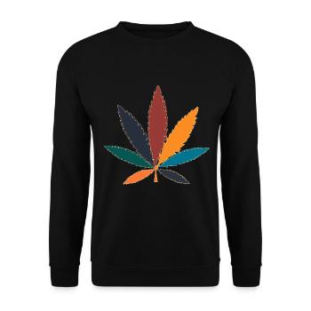 colors - Unisex Pullover - Schwarz - Vorne - Alina (178cm) & Michal (187cm)