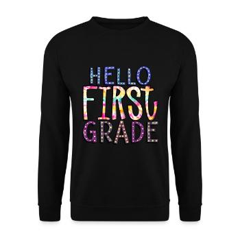 Bonjour Première année Rainbow Girls Boys Équipe d’enseignants - Sweat-shirt Unisexe - noir - Devant - Alina (178cm) & Michal (187cm)