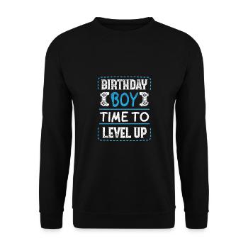 Geburtstagskind Zeit, um Videospiel Geburtstag zu verbessern - Unisex Pullover - Schwarz - Vorne - Alina (178cm) & Michal (187cm)