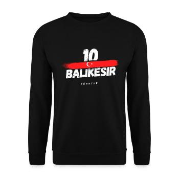 Balikesir 10 Türkei Türkiye - Unisex Pullover - Schwarz - Vorne - Alina (178cm) & Michal (187cm)