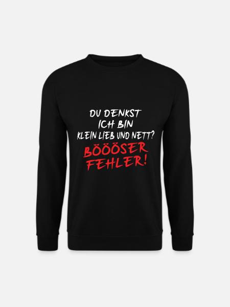 Böser Fehler | Funny Lustige Spruch - Unisex Pullover - Schwarz