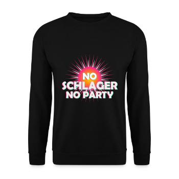 No Schlager No Party - Unisex Pullover - Schwarz - Vorne - Alina (178cm) & Michal (187cm)