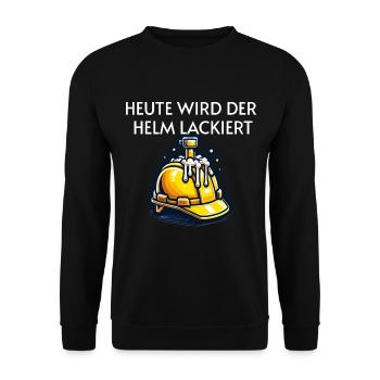 Beer - Today the helmet is painted Toast - Unisex Sweatshirt - black - Front - Alina (178cm) & Michal (187cm)