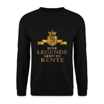 A legend retires - Unisex Sweatshirt - black - Front - Alina (178cm) & Michal (187cm)