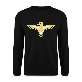 eagle crest - Unisex Sweatshirt - black - Front - Alina (178cm) & Michal (187cm)