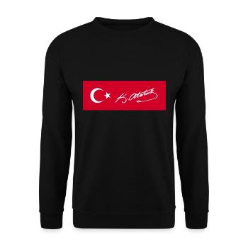Kemal Ataturk - Unisex Sweatshirt - black - Front - Alina (178cm) & Michal (187cm)