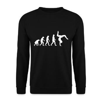 Evolution du renversé - Sweat-shirt Unisexe - noir - Devant - Alina (178cm) & Michal (187cm)
