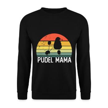 Pudel Mama - Unisex Pullover - Schwarz - Vorne - Alina (178cm) & Michal (187cm)