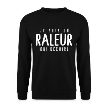 Râleur cadeau drôle râler ronchon humour - Sweat-shirt Unisexe - noir - Devant - Alina (178cm) & Michal (187cm)