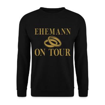 Hochzeit Ehemann Junggesellenabschied Spruch - Unisex Pullover - Schwarz - Vorne - Alina (178cm) & Michal (187cm)