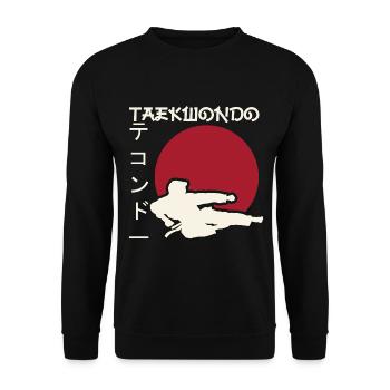taekwondo. martial arts. Gift idea. Japan - Unisex Sweatshirt - black - Front - Alina (178cm) & Michal (187cm)