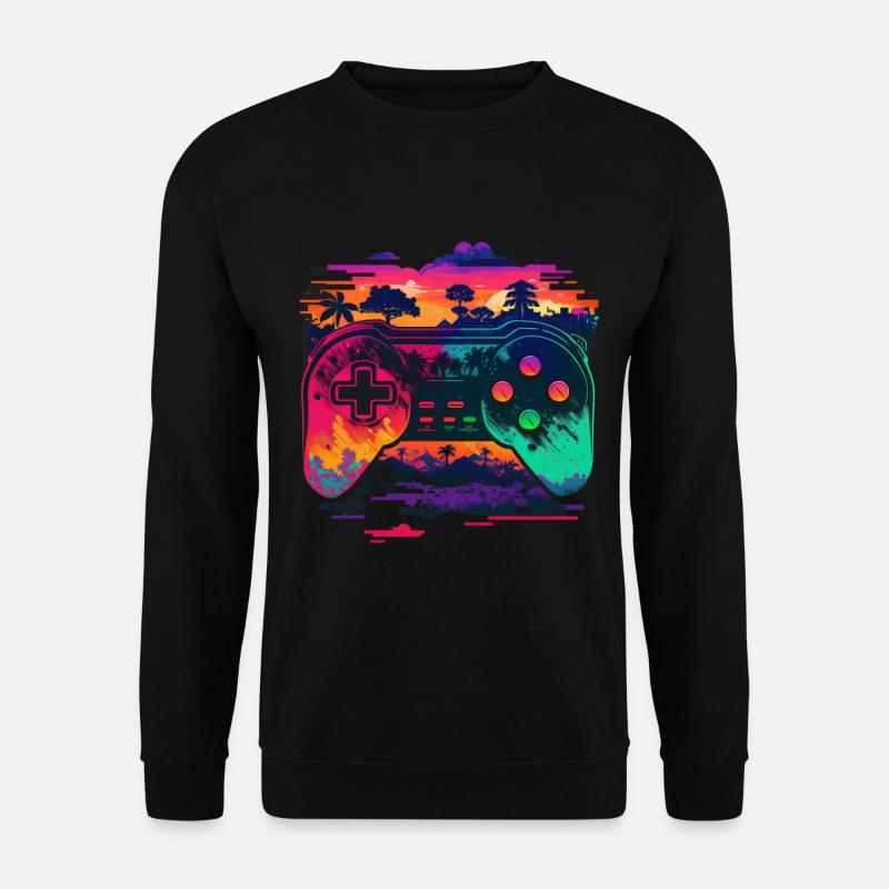 Retro Konsole - Unisex Pullover - Schwarz