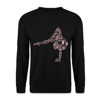 Turnerin Rhythmische Sportgymnastik Kunstturnen - Unisex Pullover - Schwarz - Vorne - Alina (178cm) & Michal (187cm)