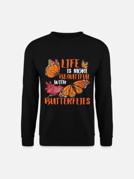 Butterfly Monarch Gift - Unisex Sweatshirt - black
