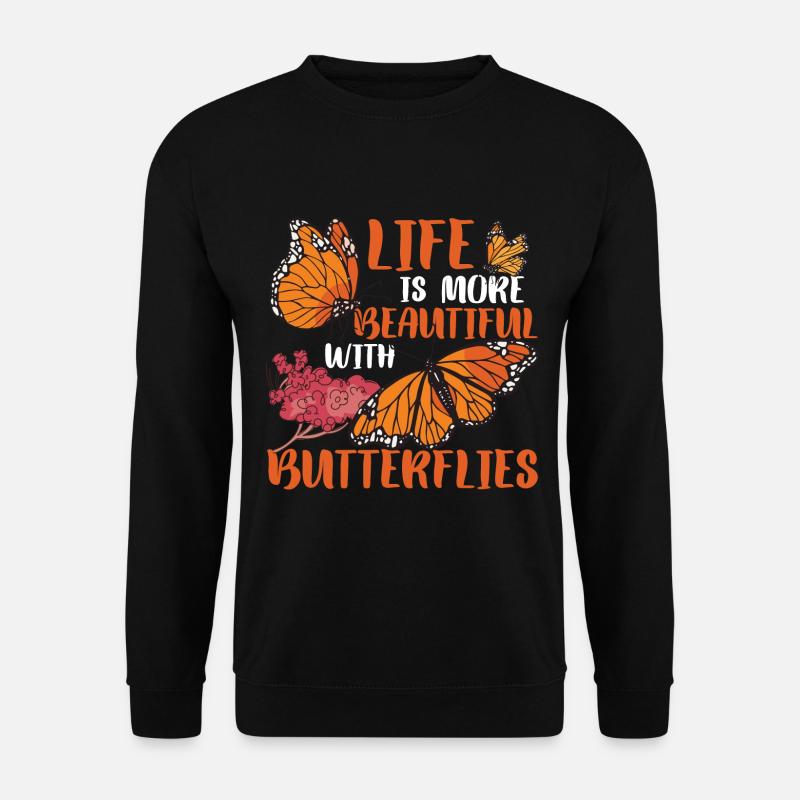Butterfly Monarch Gift - Unisex Sweatshirt - black