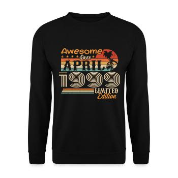 Les légendes sont nées en avril 1999 - Sweat-shirt Unisexe - noir - Devant - Alina (178cm) & Michal (187cm)