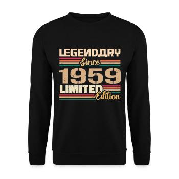 1959 Vintage 1959 Geburtstag geboren im Jahr 1959 - Unisex Pullover - Schwarz - Vorne - Alina (178cm) & Michal (187cm)