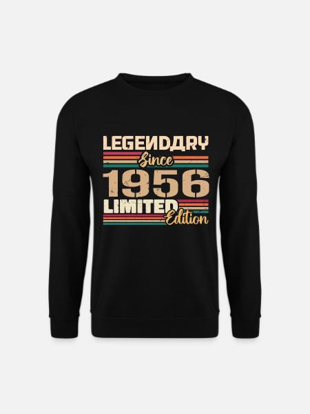 1956 Årgang 1956 Fødselsdag født i 1956 - Unisex sweater - sort