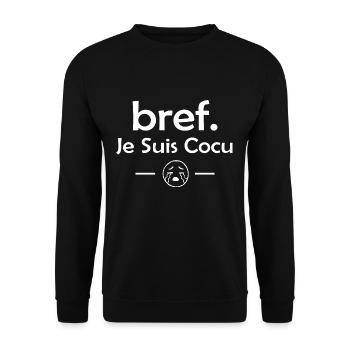 Cocu cadeau drôle humour couple célibataire - Sweat-shirt Unisexe - noir - Devant - Alina (178cm) & Michal (187cm)