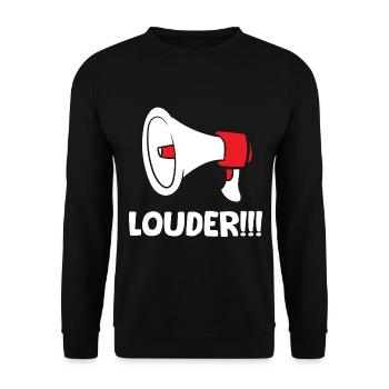 Mégaphone - Louder - Sweat-shirt Unisexe - noir - Devant - Alina (178cm) & Michal (187cm)