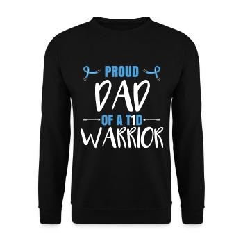 Proud Dad Of A T1D Warrior - Unisex Sweatshirt - black - Front - Alina (178cm) & Michal (187cm)