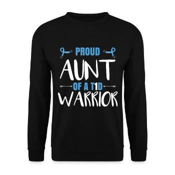 Proud Aunt Of A T1D Warrior - Unisex Sweatshirt - black - Front - Alina (178cm) & Michal (187cm)