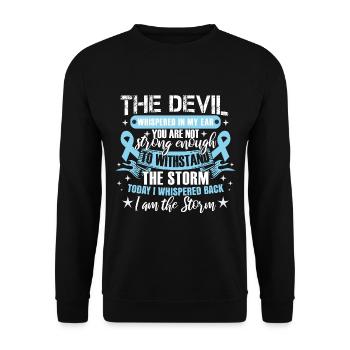 Colon Cancer Warrior - Unisex Sweatshirt - black - Front - Alina (178cm) & Michal (187cm)