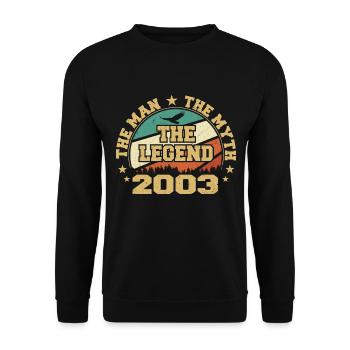 2003 Birthday Born In 2003 Retro Vintage - Unisex Sweatshirt - black - Front - Alina (178cm) & Michal (187cm)