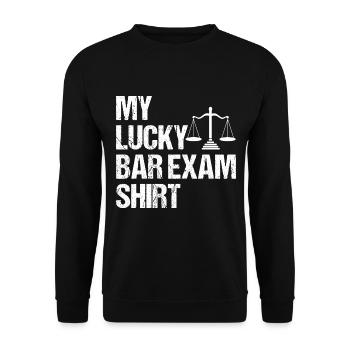 My luck at the bar exam - Unisex Sweatshirt - black - Front - Alina (178cm) & Michal (187cm)