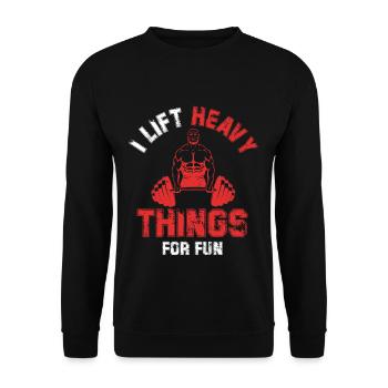 Weightlifter - Unisex Sweatshirt - black - Front - Alina (178cm) & Michal (187cm)