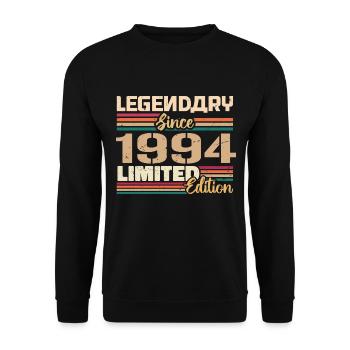 1994 Vintage 1994 Geburtstag geboren im Jahr 1994 - Unisex Pullover - Schwarz - Vorne - Alina (178cm) & Michal (187cm)