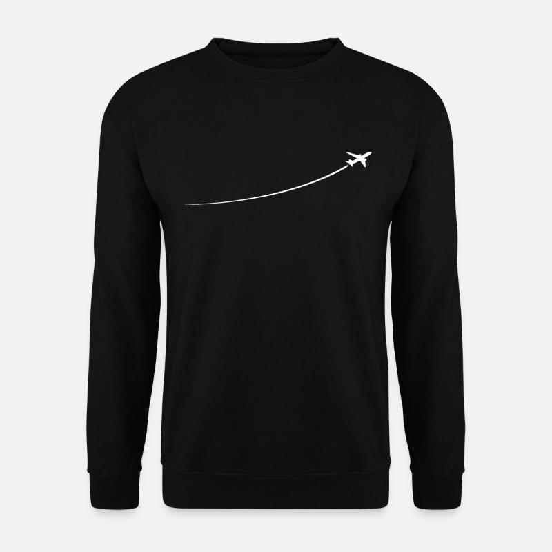 Avion minimaliste - Sweat-shirt Unisexe - noir