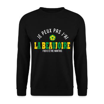 football nantes J peux pas j ai foot nantais - Sweat-shirt Unisexe - noir - Devant - Alina (178cm) & Michal (187cm)