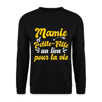 Mamie Cadeau Petite Fille Humour - Sweat-shirt Unisexe - noir - Devant - Alina (178cm) & Michal (187cm)