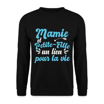Mamie Et Petite Fille - Sweat-shirt Unisexe - noir - Devant - Alina (178cm) & Michal (187cm)