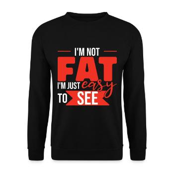 Ich bin einfach leicht zu sehen - Unisex Pullover - Schwarz - Vorne - Alina (178cm) & Michal (187cm)