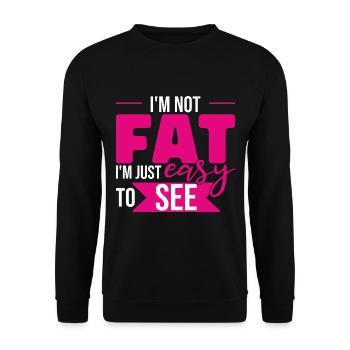 Femmes Drôle d’humour Je ne suis pas gros - Sweat-shirt Unisexe - noir - Devant - Alina (178cm) & Michal (187cm)