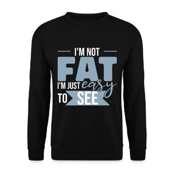 Je ne suis pas gros, je suis facile à voir - Sweat-shirt Unisexe - noir - Devant - Alina (178cm) & Michal (187cm)