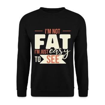 Ich bin einfach leicht zu sehen - Unisex Pullover - Schwarz - Vorne - Alina (178cm) & Michal (187cm)