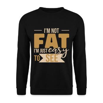 Ich bin einfach leicht zu sehen | Lustige Papa-Witze Frauen - Unisex Pullover - Schwarz - Vorne - Alina (178cm) & Michal (187cm)