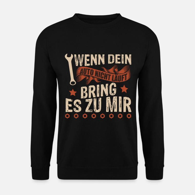 Lustiges Auto Mechaniker - Unisex Pullover - Schwarz