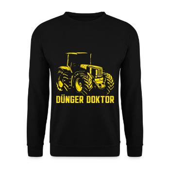 Dünger Doktor Landwirtschaft Landwirt Traktor - Unisex Pullover - Schwarz - Vorne - Alina (178cm) & Michal (187cm)