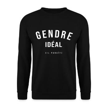 gendre idéal cadeau humour gendre beau fils - Sweat-shirt Unisexe - noir - Devant - Alina (178cm) & Michal (187cm)