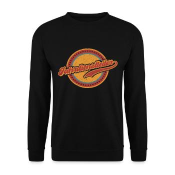 Fahrdienstleiter Eisenbahn Zug Beruf Vintage - Unisex Pullover - Schwarz - Vorne - Alina (178cm) & Michal (187cm)