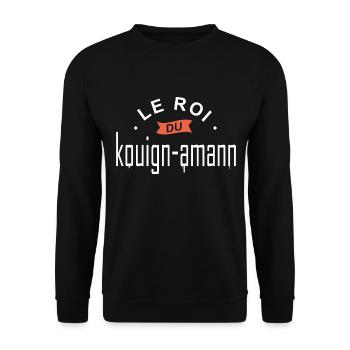roi du kouign amann Chef patisserie bretagne - Sweat-shirt Unisexe - noir - Devant - Alina (178cm) & Michal (187cm)
