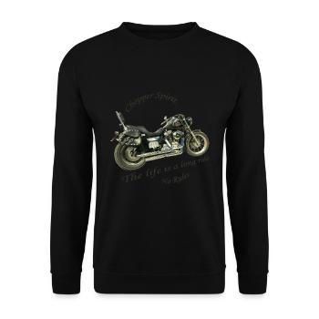 Chopper Spirit 3 - Unisex Sweatshirt - black - Front - Alina (178cm) & Michal (187cm)