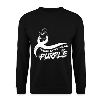 Tough Guys Wear Purple - Unisex Sweatshirt - black - Front - Alina (178cm) & Michal (187cm)