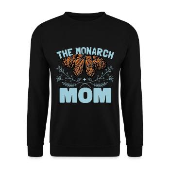 Die Monarch Mama - Unisex Pullover - Schwarz - Vorne - Alina (178cm) & Michal (187cm)