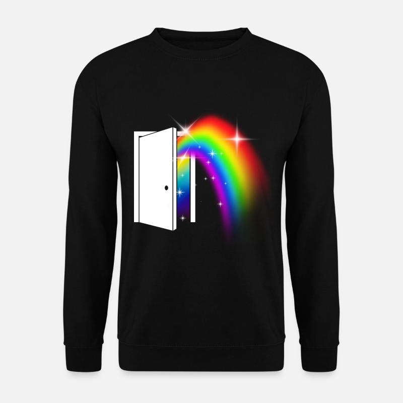 Drapeau arc-en-ciel LGBT - Sweat-shirt Unisexe - noir