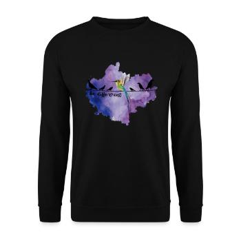 Be Different Sweet Bird Colibri Be Different Saying - Unisex Sweatshirt - black - Front - Alina (178cm) & Michal (187cm)